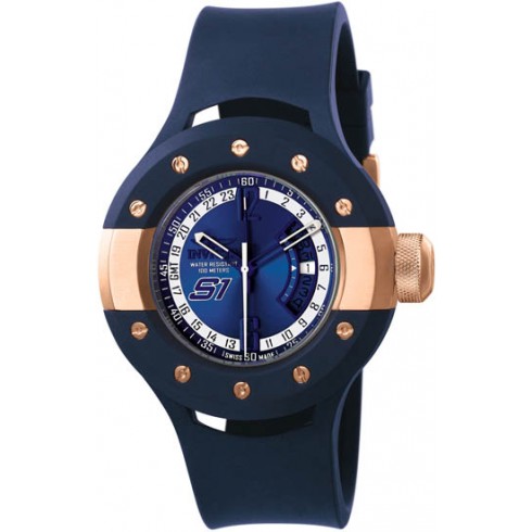 Invicta S1 Rally Blue Dial Rose Gold-Tone and Blue Rubber Men's Watch 11978 watches