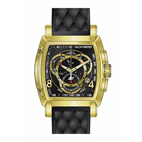 Invicta S1 Rally Chronograph Black Dial Black Leather Men's Watch 15796 watches