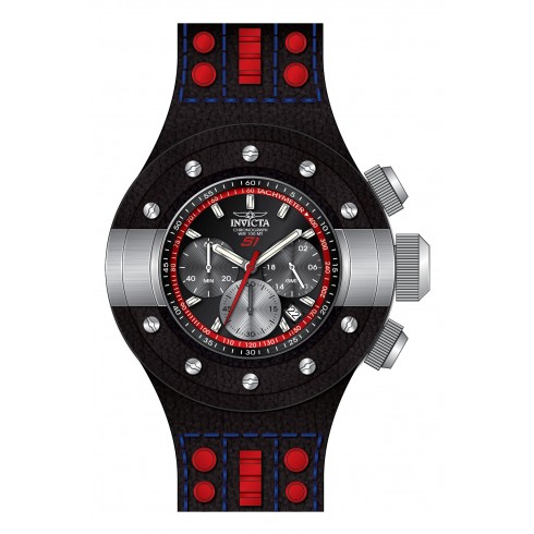 Invicta S1 Rally Chronograph Black Dial Black Leather Men's Watch 19174 watches