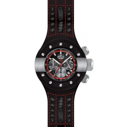 Invicta S1 Rally Chronograph Black Dial Black Leather Men's Watch 19175 watches