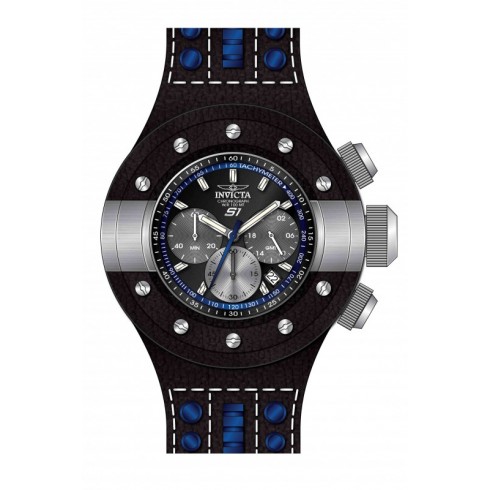 Invicta S1 Rally Chronograph Black Dial Black Leather Men's Watch 19176 watches