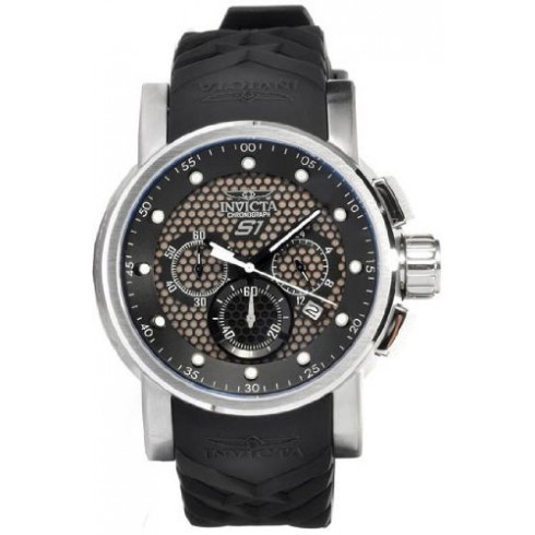 Invicta S1 Rally Chronograph Black Dial Black Rubber Strap Men's Watch 12139 watches
