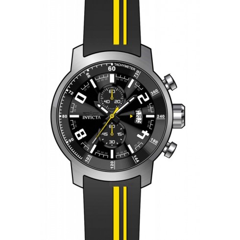 Invicta S1 Rally Chronograph Black Dial Black Silicone Men's Watch 20216 watches
