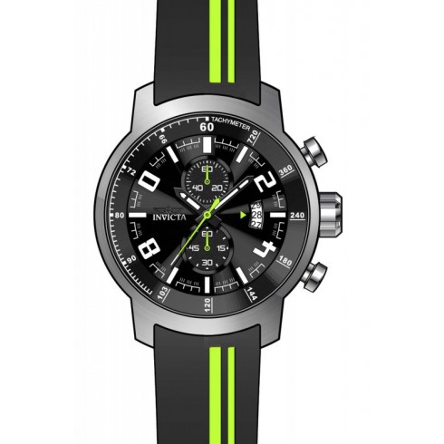 Invicta S1 Rally Chronograph Black Dial Black Silicone Men's Watch 20217 watches