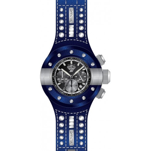 Invicta S1 Rally Chronograph Black Dial Blue Leather Men's Watch 19178 watches