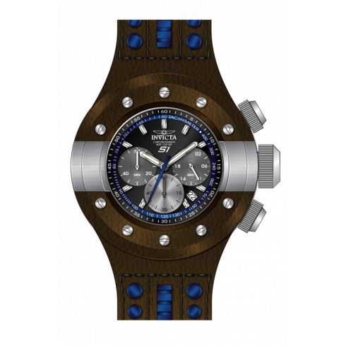 Invicta S1 Rally Chronograph Black Dial Brown Leather Men's Watch 19179 watches