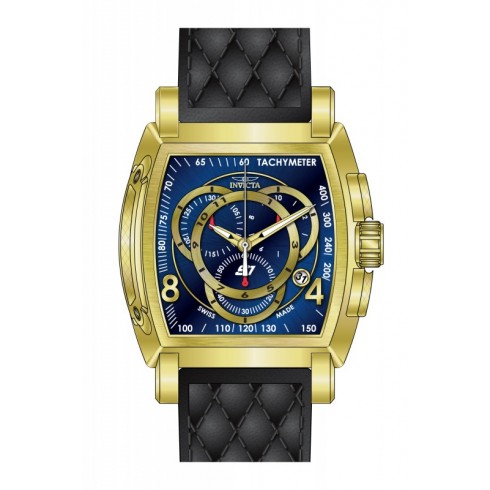 Invicta S1 Rally Chronograph Blue Dial Black Dial Black Leather Men's Watch 15795 watches