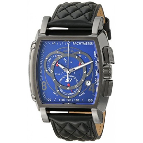 Invicta S1 Rally Chronograph Blue Dial Black Leather Men's Watch 15793 watches