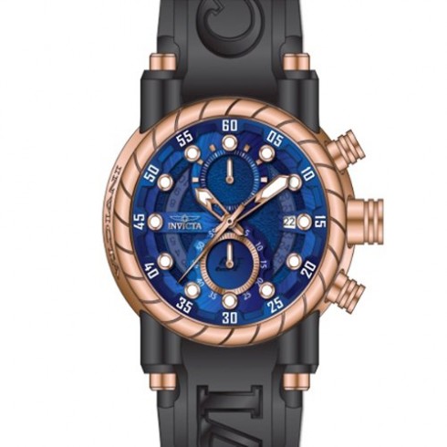 Invicta S1 Rally Chronograph Blue Dial Black Polyurethane Band Men's Watch 14187 watches