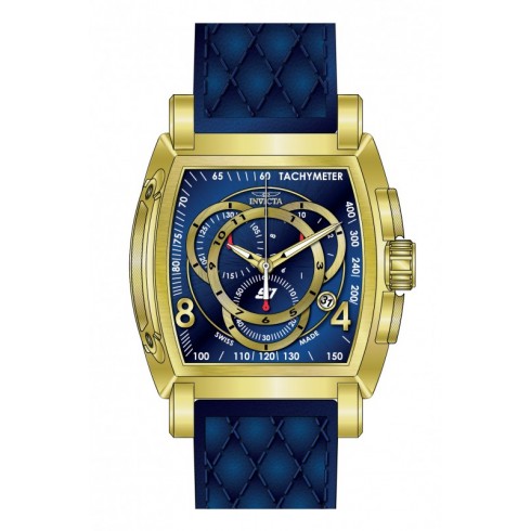 Replica Invicta S1 Rally Chronograph Blue Dial Blue Leather Men's Watch 17008 Watch