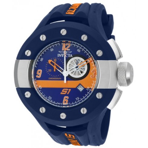 Invicta S1 Rally Chronograph Blue Dial Blue PVD Polyurethane Men's Watch 11124 watches