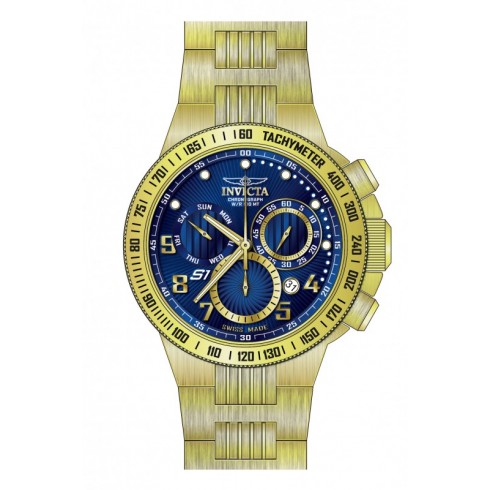 Invicta S1 Rally Chronograph Blue Dial Gold Ion-plated Men's Watch 15444 watches