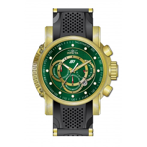 Invicta S1 Rally Chronograph Gold Dial Black Silicone Gold-plated Men's Watch 19329 watches