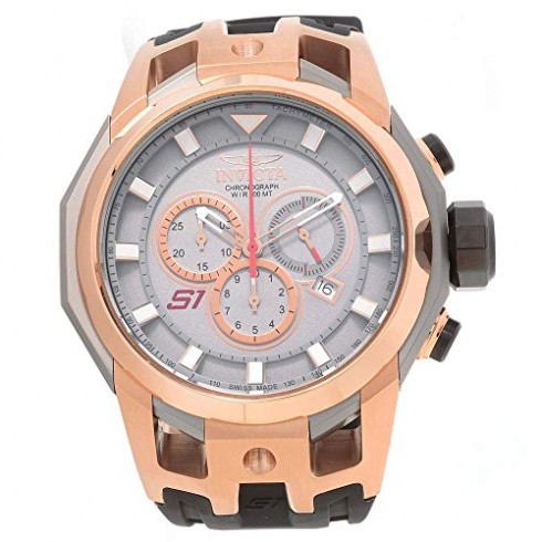 Invicta S1 Rally Chronograph Grey Dial Black Polyurethane Men's Watch 16810 watches