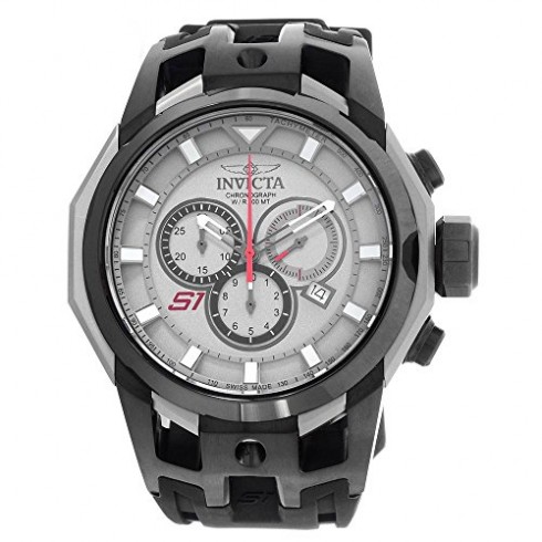 Invicta S1 Rally Chronograph Grey Dial Black Polyurethane Men's Watch 16812 watches