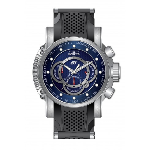 Invicta S1 Rally Chronograph Navy Carbon Fiber Dial Stainless Steel and Black Polyurethane Men's Watch 19320 watches