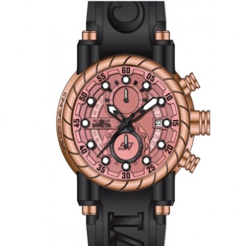 Invicta S1 Rally Chronograph Pink Dial Black Polyurethane Band Men's Watch 14188 watches