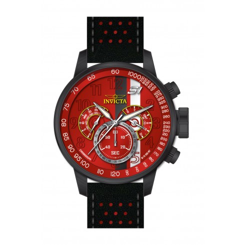 Invicta S1 Rally Chronograph Red Dial Black and Red Leather Men's Watch 19291 watches