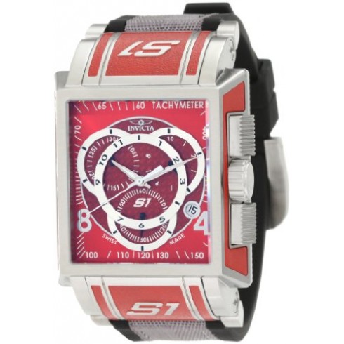 Invicta S1 Rally Chronograph Red Dial Stainless Steel Men's Watch 1450 watches