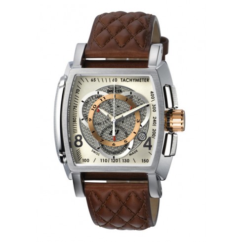 Invicta S1 Rally Chronograph Silver Dial Brown Leather Men's Watch 5402 watches