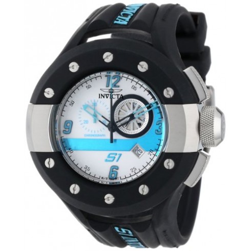 Invicta S1 Rally Chronograph Sunray Dial Black PVD Polyurethane Men's Watch 11123 watches