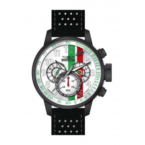 Invicta S1 Rally Chronograph White Dial Black and White Leather Men's Watch 19294 watches