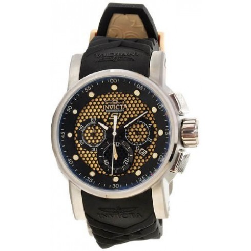 Invicta S1 Rally Chronograph Yellow Dial Black Rubber Strap Men's Watch 12140 watches