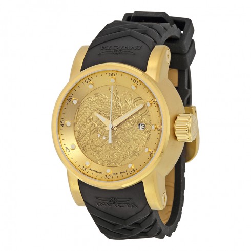 Invicta S1 Rally Gold Dial Black Silicone Men's Watch 15863 watches