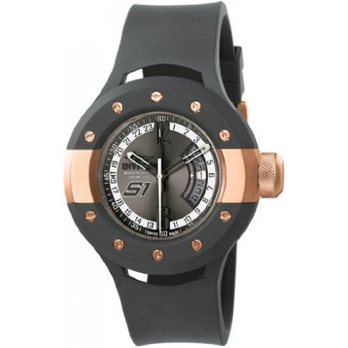 Invicta S1 Rally Grey Dial Rose Gold-Tone Stainless Steel and Rubber Men's Watch 11979 watches