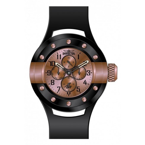 Invicta S1 Rally Multi-Function Rose Dial Black Rubber Men's Watch 17393 watches