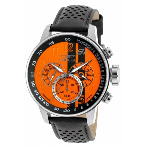Invicta S1 Rally Orange and Black Dial Black Leather Men's Watch 19898 watches