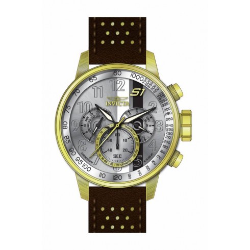 Invicta S1 Rally Silver Dial Brown Leather Men's Watch 19286 watches