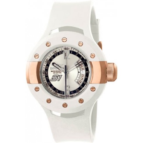 Invicta S1 Rally Silver Dial White Rubber Men's Watch 11980 watches