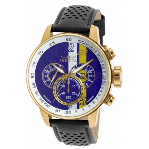 Invicta S1 Rally White and Blue Dial Black Leather Men's Watch 19903 watches
