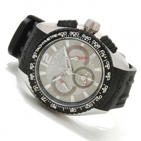Invicta S1 Touring Chronograph Grey Dial Black Polyurethane Men's Watch 1850 watches