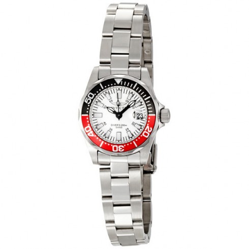 Invicta Sapphire Diver White Dial Stainless Steel Ladies Watch 7062 watches