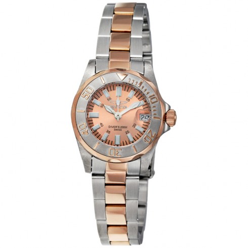 Invicta Sapphire Lady Diver Rose Gold-Tone Dial Two-Tone Ladies Watch 7067 watches