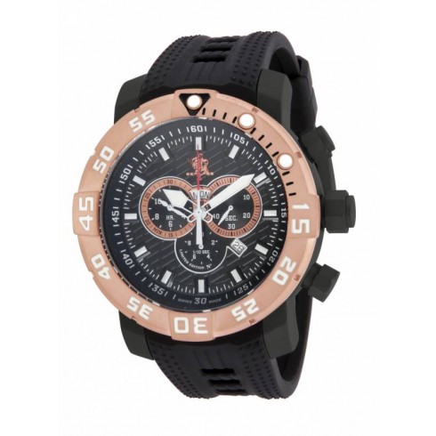 Invicta Sea Base Chronograph Black Dial Black Polyurethane Men's Watch 14288 watches