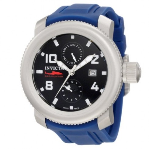 Invicta Sea Hunter Black Dial Polyrethane Quartz Men's Chrono Watch 1985 watches