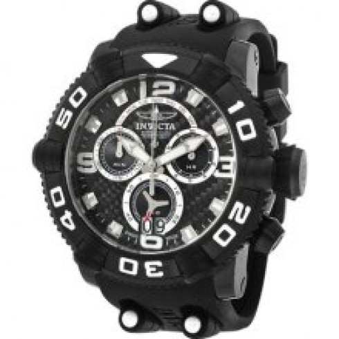 Invicta Sea Hunter Chronograph Black Dial Black Rubber Men's Watch 12256 watches