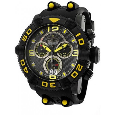 Invicta Sea Hunter Chronograph Black Dial Black Rubber Men's Watch 12258 watches