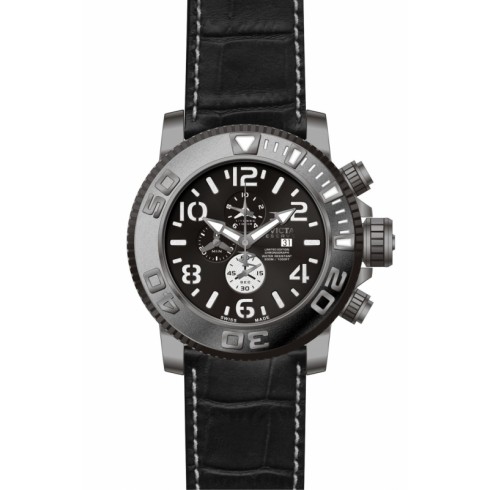 Invicta Sea Hunter Chronograph Black Dial Gunmetal PVD Men's Watch 10695 watches