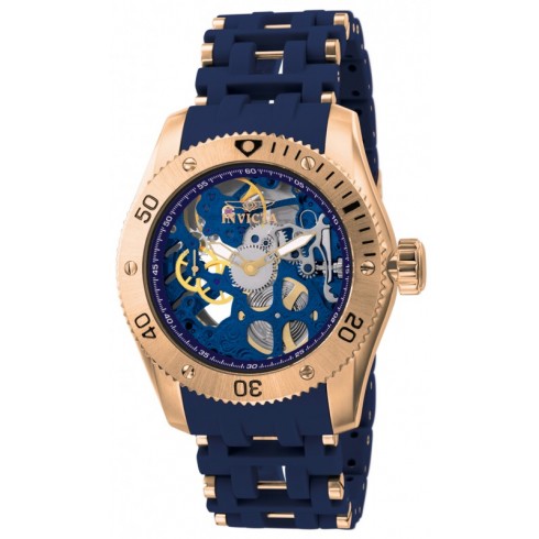 Invicta Sea Spider Rose Gold-tone Case Blue Rubber Strap Automatic Men's Watch 10348 watches