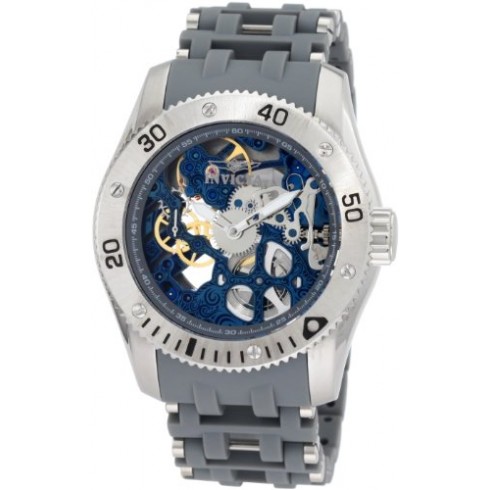 Invicta Sea Spider Blue Skeleton Dial Grey Polyurethane Men's Watch 1256 watches