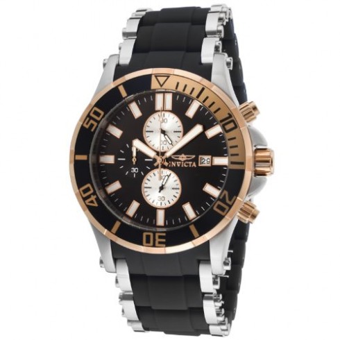 Invicta Sea Spider Chronograph Black Dial Black Polyurethane Men's Watch 13666 watches