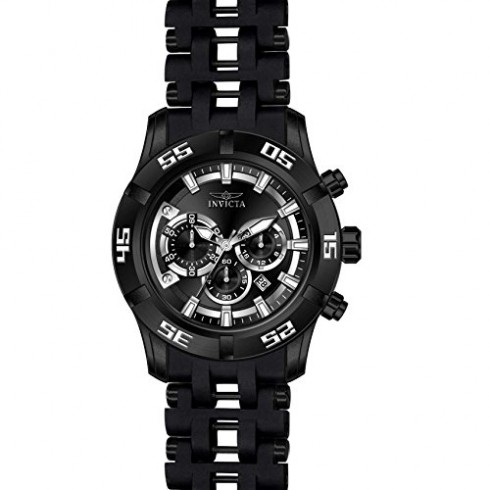 Invicta Sea Spider Chronograph Black Dial Black Polyurethane Men's Watch 21824 watches