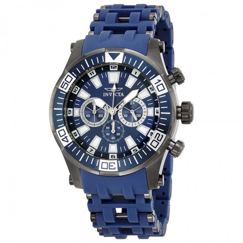 Invicta Sea Spider Chronograph Blue Dial Blue Polyurethane Band Men's Watch 14560 watches