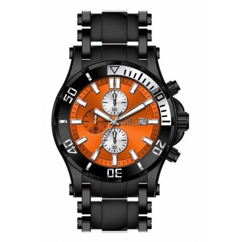 Invicta Sea Spider Chronograph Orange Dial Black Polyurethane Men's Watch 80146 watches