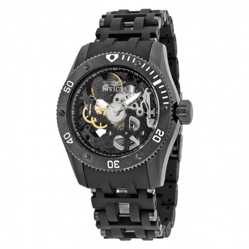 Invicta Sea Spider Mechanical Skeleton Dial Black Polyurethane Men's Watch 1263 watches