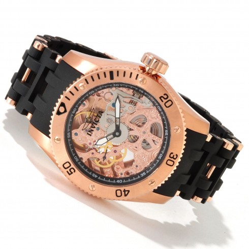Invicta Sea Spider Mechanical Skeleton Dial Black Polyurethane Men's Watch 1259 watches